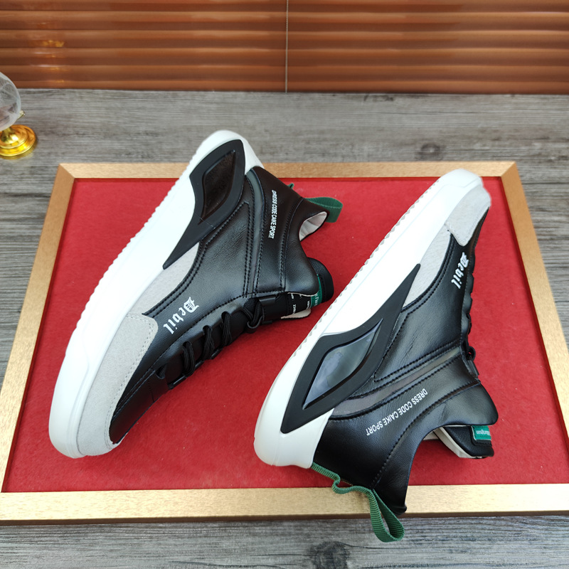 European Station Real Shot Leather Men's Shoes All-Match Mid-Top Casual Sneakers Height Increasing Insole Autumn and Winter Korean Sports Shoes Soft Leather European Station Real Shot Leather Men's Shoes All-Match Mid-Top Casual Sneakers Height Increasing Insole Autumn and Winter Korean Sports Shoes Soft Leather