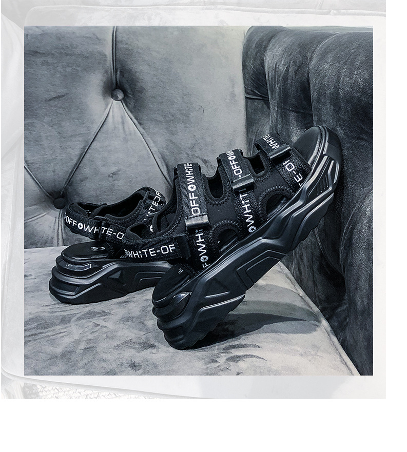 2020 Summer New Sandals Women's Korean-Style Platform Letter Fashion Casual Beach Shoes Women's Flat Heel Fairy Style Women's Shoes