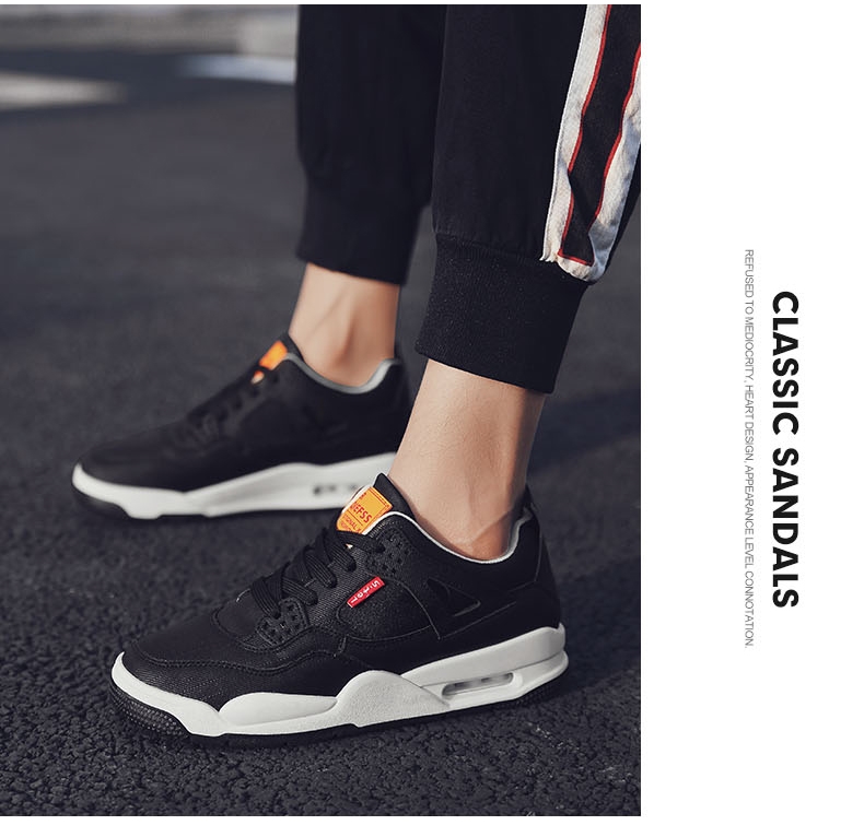 Autumn/winter AJ4 high top denim leather retro air cushion shoes Joe 4 men's sports shoes Autumn/winter AJ4 high top denim leather retro air cushion shoes Joe 4 men's sports shoes