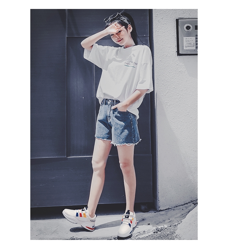 Spring ins super hot dad shoes breathable sports shoes women's shoes thick soles Spring ins super hot dad shoes breathable sports shoes women's shoes thick soles