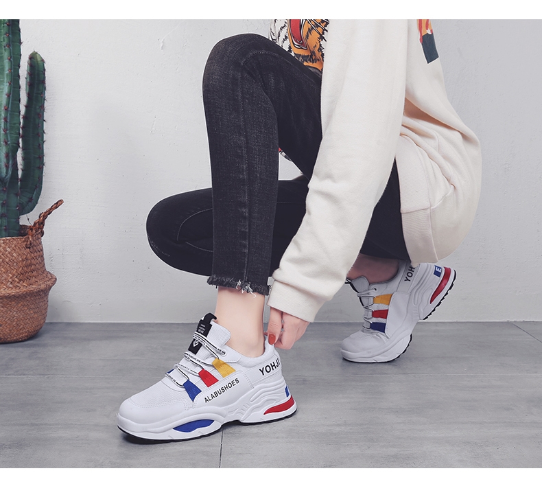 Spring ins super hot dad shoes breathable sports shoes women's shoes thick soles Spring ins super hot dad shoes breathable sports shoes women's shoes thick soles