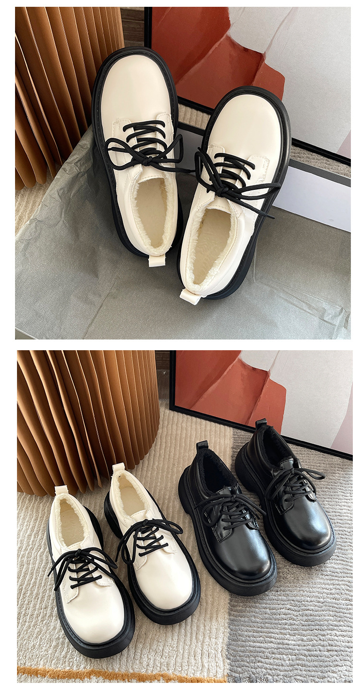 Preppy Style Leather Shoes Women's New British Style Platform Platform Japanese Lace-up Casual Shoes for Autumn and Winter 2021