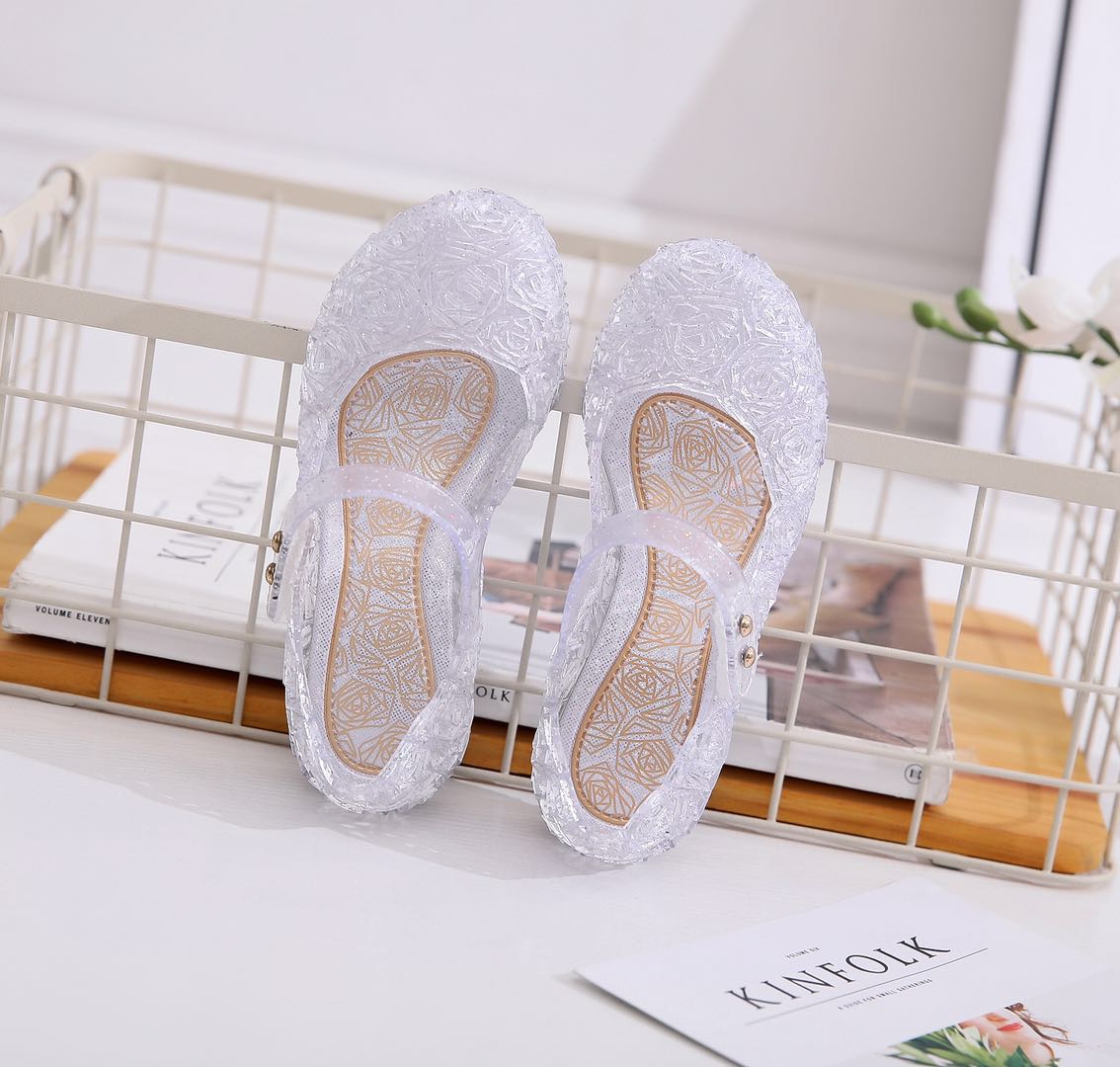 Spot Foreign Trade Children's Shoes Frozen 2 Princess Shoes Girls' High Heel Crystal Hollow Sandals Children's PVC Summer Spot Foreign Trade Children's Shoes Frozen 2 Princess Shoes Girls' High Heel Crystal Hollow Sandals Children's PVC Summer