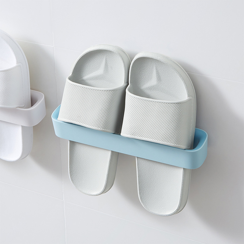 Bathroom Slipper Rack Wall-Mounted Bathroom Wall Shoe Bracket Punch-Free Shoe Storage Popular