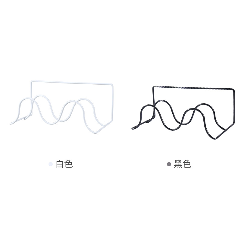 XY iron art shoe rack bathroom Slipper Rack Double layer creative paste type shelf wall type shoe storage rack