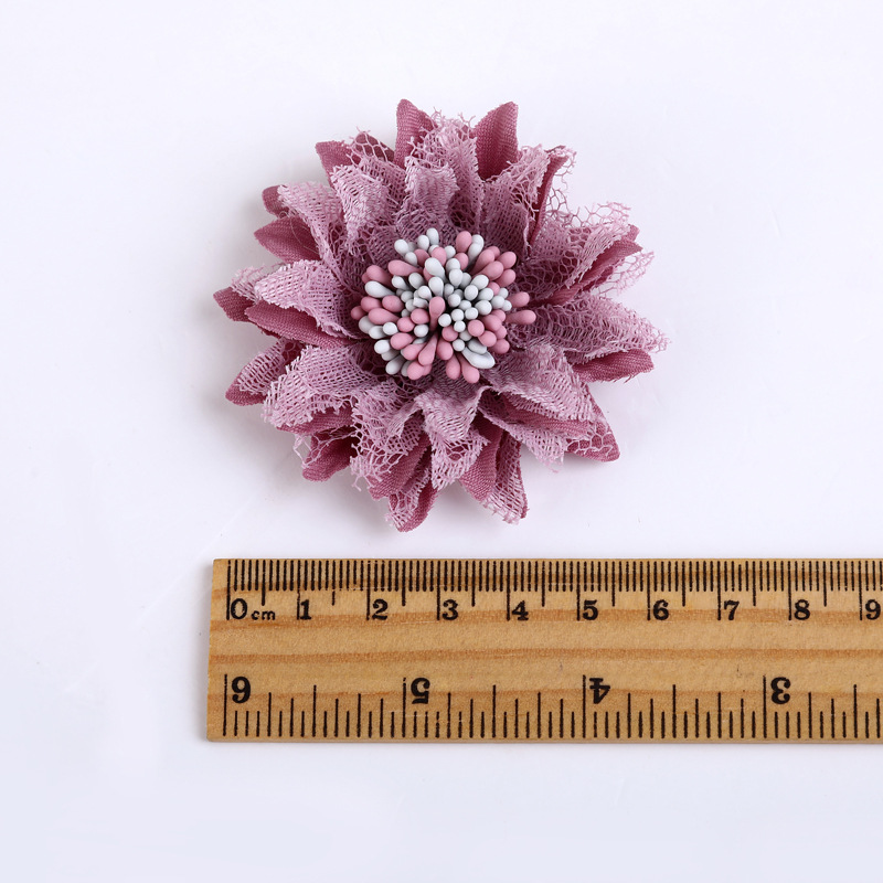 Korean Style DIY Lace Fabric Handmade Flower Headwear Hair Accessories Brooch Shoes and Hats Accessories Ornament Factory Direct Supply