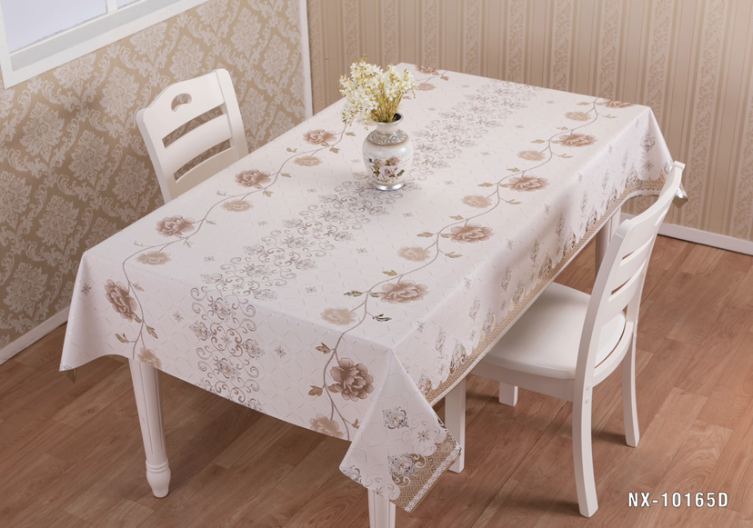 Tablecloth High-End Graceful Gold Lace Waterproof Oil Coffee Table Cloth and Tablecloth Flower Tablecloth