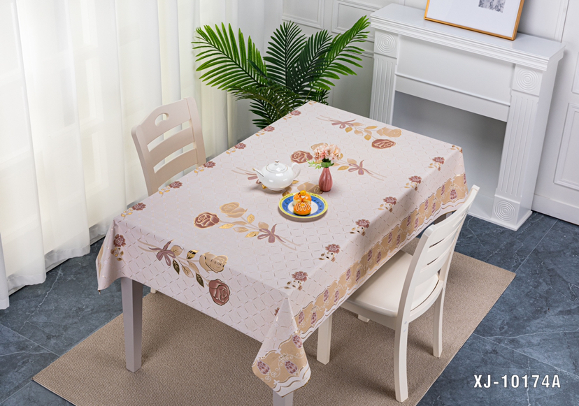 Tablecloth High-End Graceful Gold Lace Waterproof Oil Coffee Table Cloth and Tablecloth Flower Tablecloth