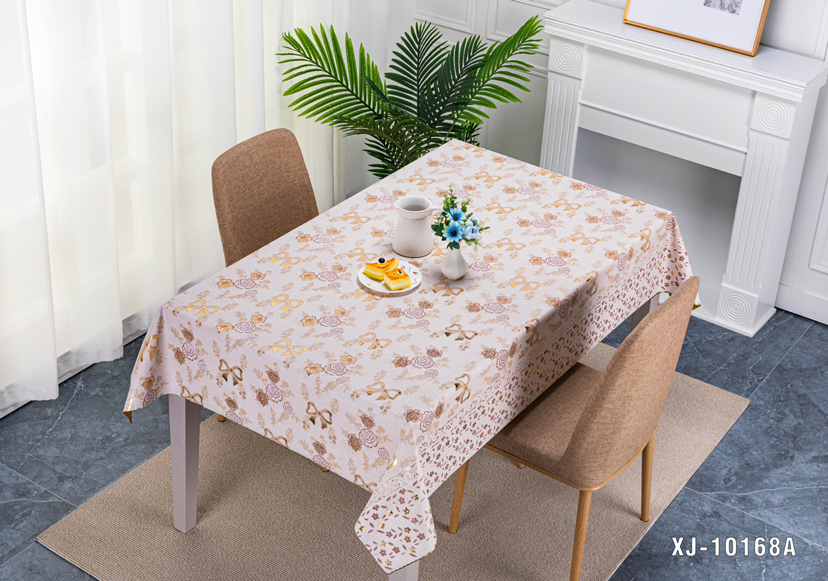 Tablecloth High-End Graceful Gold Lace Waterproof Oil Coffee Table Cloth and Tablecloth Flower Tablecloth