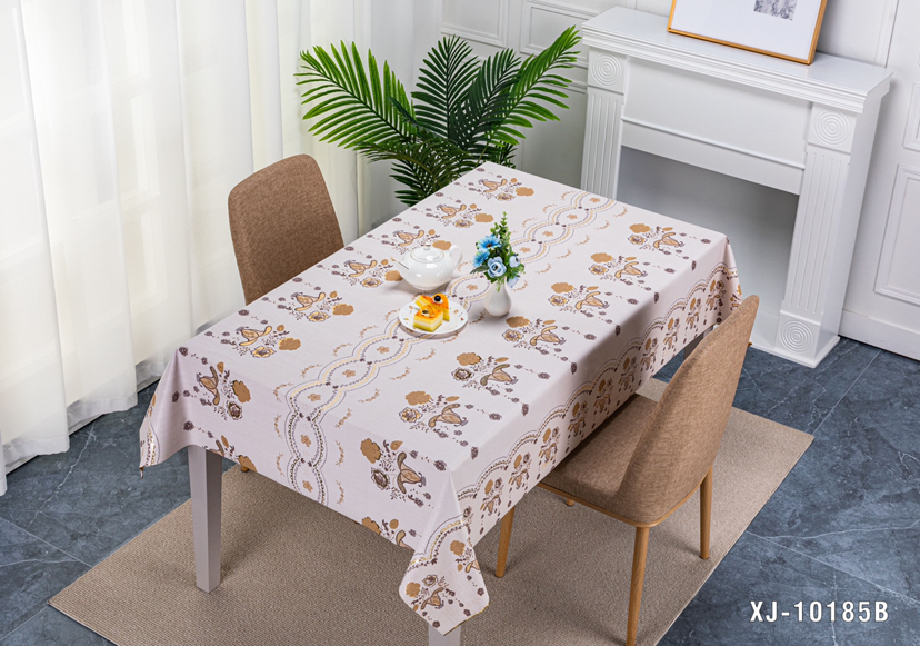 Tablecloth High-End Graceful Gold Lace Waterproof Oil Coffee Table Cloth and Tablecloth Flower Tablecloth