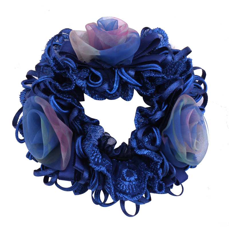 Korean Lace Flower Hair Accessories Cloth Hair Ring Headband Mother Updo Horse Tail Hair Rope Rubber Band
