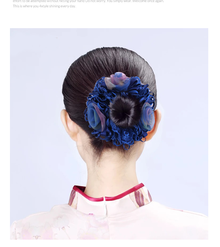 Korean Lace Flower Hair Accessories Cloth Hair Ring Headband Mother Updo Horse Tail Hair Rope Rubber Band