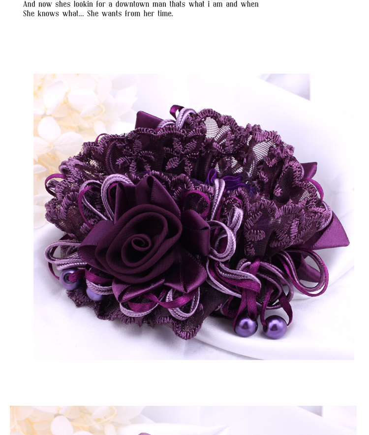 Korean Lace Flower Hair Accessories Cloth Hair Ring Headband Mother Updo Horse Tail Hair Rope Rubber Band