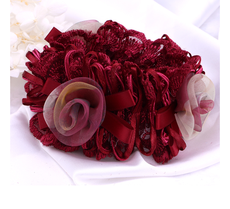 Korean Lace Flower Hair Accessories Cloth Hair Ring Headband Mother Updo Horse Tail Hair Rope Rubber Band