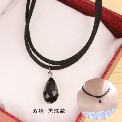 Harajuku Retro Velvet Band Necklace Loli Lace Flower Neckband Necklet Women's Short Clavicle Chain Necklace Wholesale