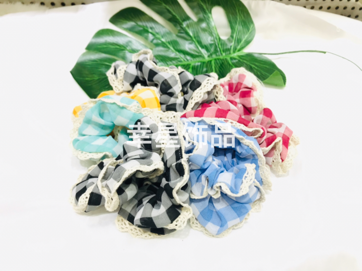 Small Circle Lace Large Intestine Ring Intestine Circle Hair Ring Hair Rope Rubber Band Head Tie Headdress Flower Headwear Hair Accessories