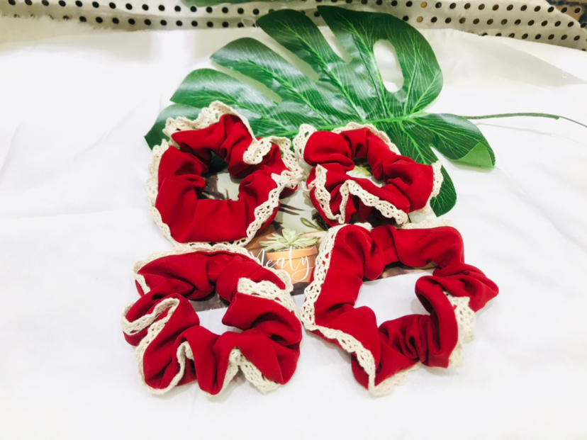 Small Circle Lace Large Intestine Ring Intestine Circle Hair Ring Hair Rope Rubber Band Head Tie Headdress Flower Headwear Hair Accessories