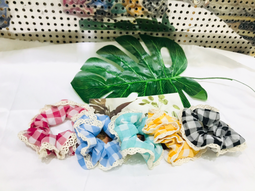 Small Circle Lace Large Intestine Ring Intestine Circle Hair Ring Hair Rope Rubber Band Head Tie Headdress Flower Headwear Hair Accessories