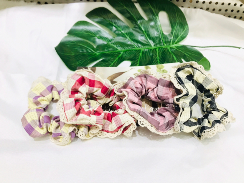Small Circle Lace Large Intestine Ring Intestine Circle Hair Ring Hair Rope Rubber Band Head Tie Headdress Flower Headwear Hair Accessories