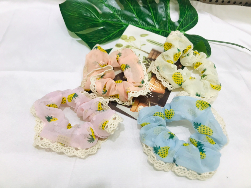 Small Circle Lace Large Intestine Ring Intestine Circle Hair Ring Hair Rope Rubber Band Head Tie Headdress Flower Headwear Hair Accessories