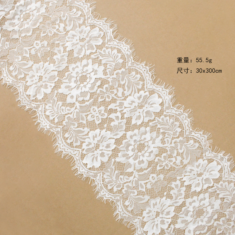Table Runner Tablecloth Leaves White Flowers Lace 30 * 300cm Dining Table Wedding Wedding, Marriage Party