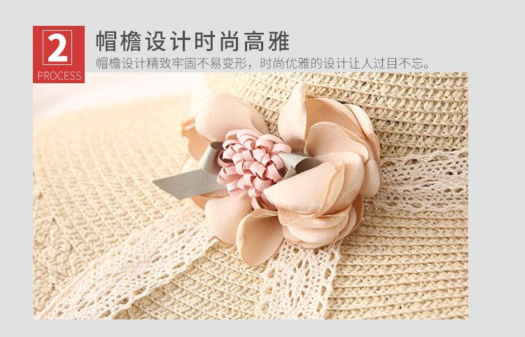 Children's Hat Summer Flower Lace Straw Hat Baby Girl 2019 Sun Protection Summer Hat Beach Vacation Sun Hat Wholesale