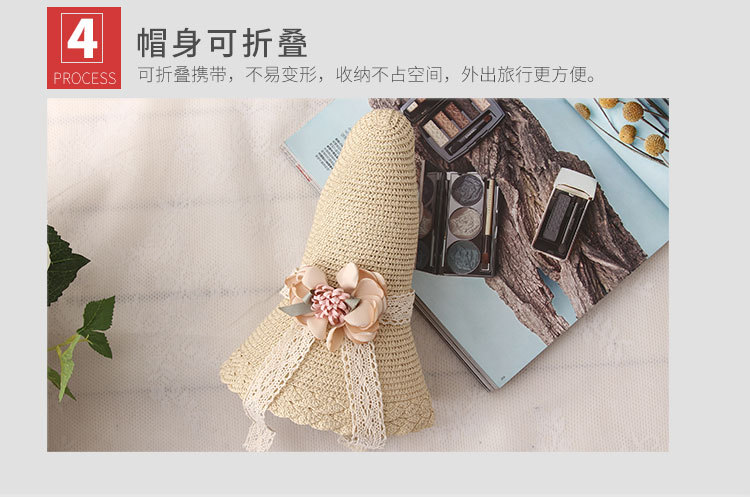 Children's Hat Summer Flower Lace Straw Hat Baby Girl 2019 Sun Protection Summer Hat Beach Vacation Sun Hat Wholesale