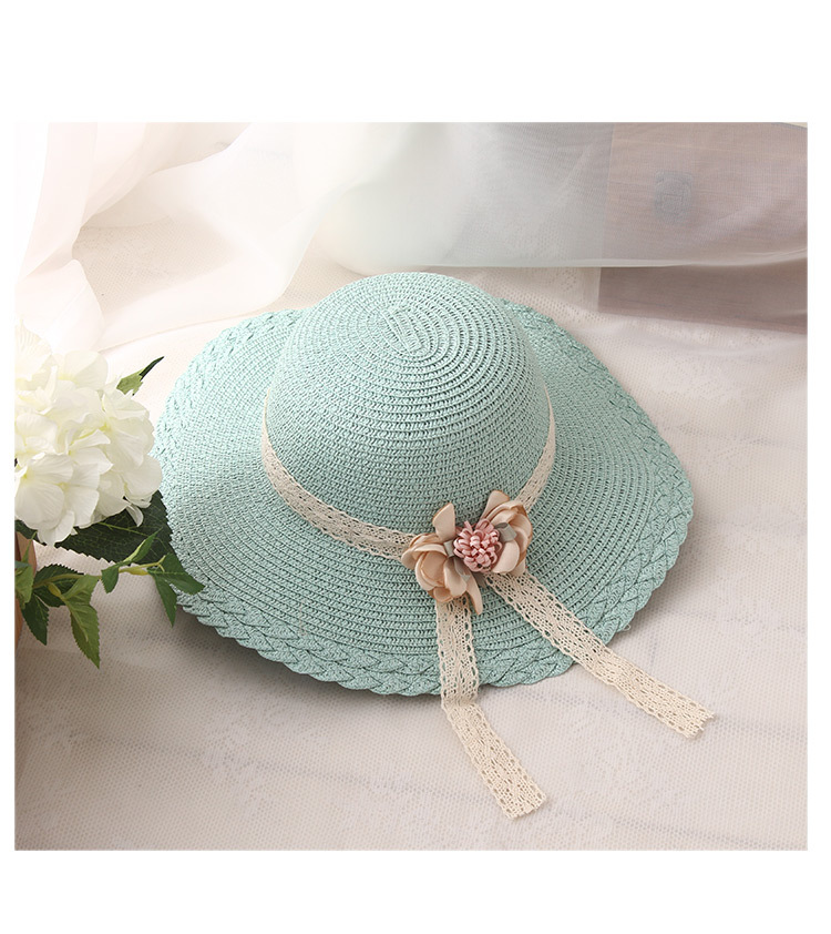 Children's Hat Summer Flower Lace Straw Hat Baby Girl 2019 Sun Protection Summer Hat Beach Vacation Sun Hat Wholesale