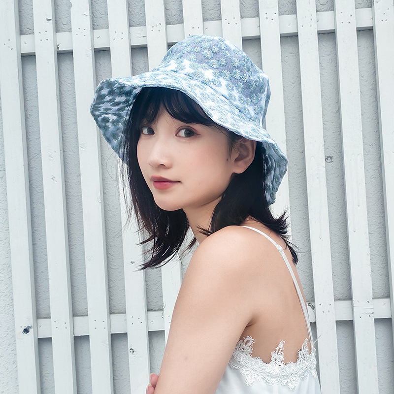 Korean Style Little Daisy Bucket Hat Women&#039;s Flower Cutout Summer Thin Sun Protection Hat Korean Style Lace Sunshade Bucket Hat Fashion