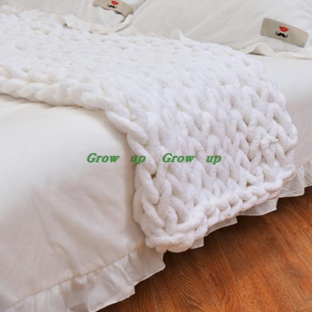 INS Chenille Thick Wool Knitted Blanket Handmade Woven Blanket Nordic Wish Sofa Blanket Thick Thread Bar Knitted Blanket INS Chenille Thick Wool Knitted Blanket Handmade Woven Blanket Nordic Wish Sofa Blanket Thick Thread Bar Knitted Blanket