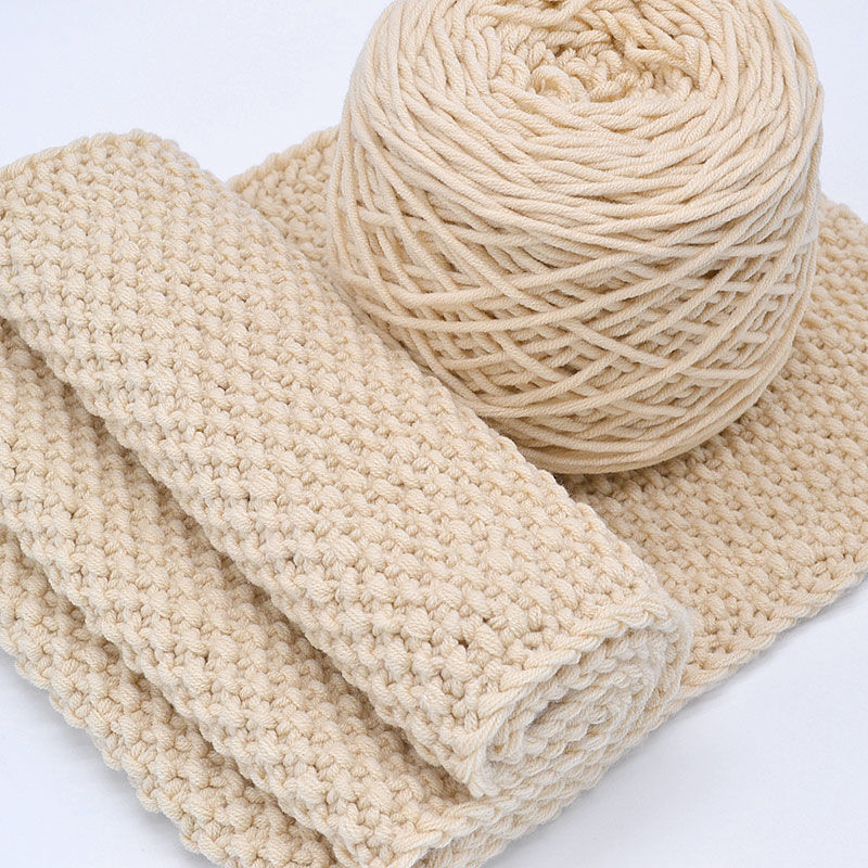 Lover Cotton Scarf Thread Eight-Strand Milk Cotton Hand-Woven DIY Wool Ball Woven Scarf Men's and Women's Thick Scarf Yarn Ball