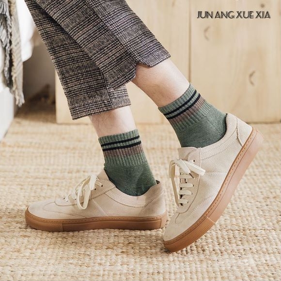 Socks men's middle tube wool loop sports cotton thread absorption sweat deodorant thick towel socks men's socks tide spo