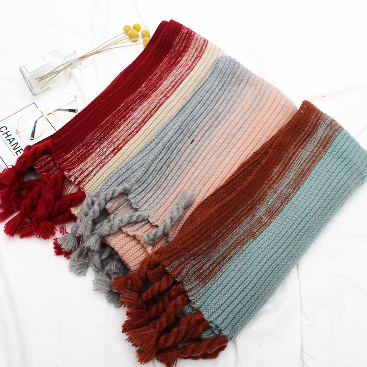 South Korean version of the new thick warm and warm shawl knitted wool thread winter 100 long hair line lovers scarf South Korean version of the new thick warm and warm shawl knitted wool thread winter 100 long hair line lovers scarf