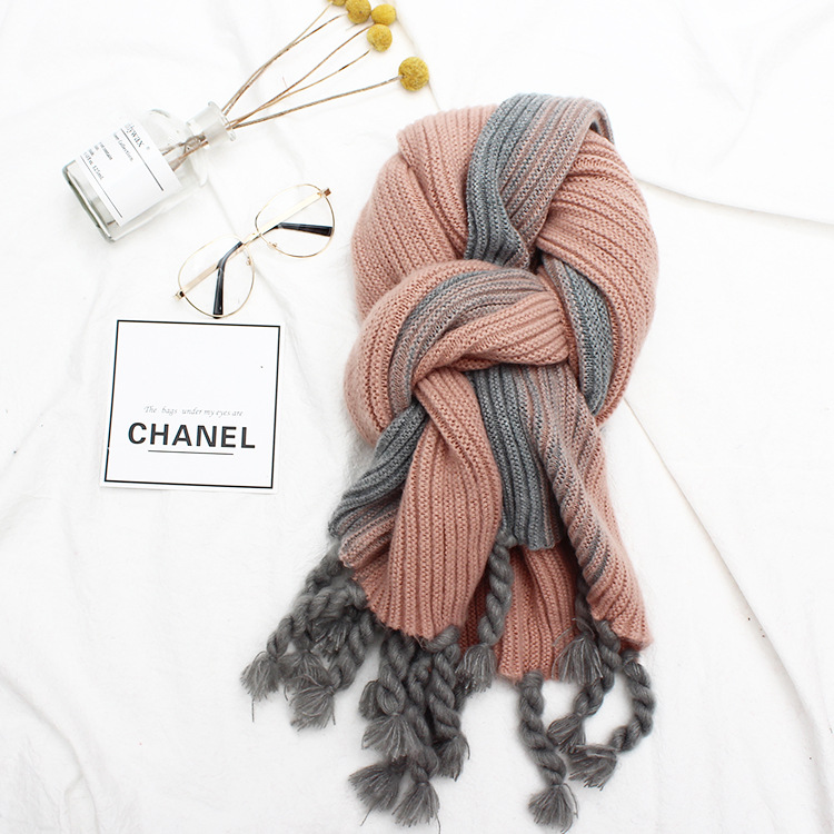 South Korean version of the new thick warm and warm shawl knitted wool thread winter 100 long hair line lovers scarf South Korean version of the new thick warm and warm shawl knitted wool thread winter 100 long hair line lovers scarf