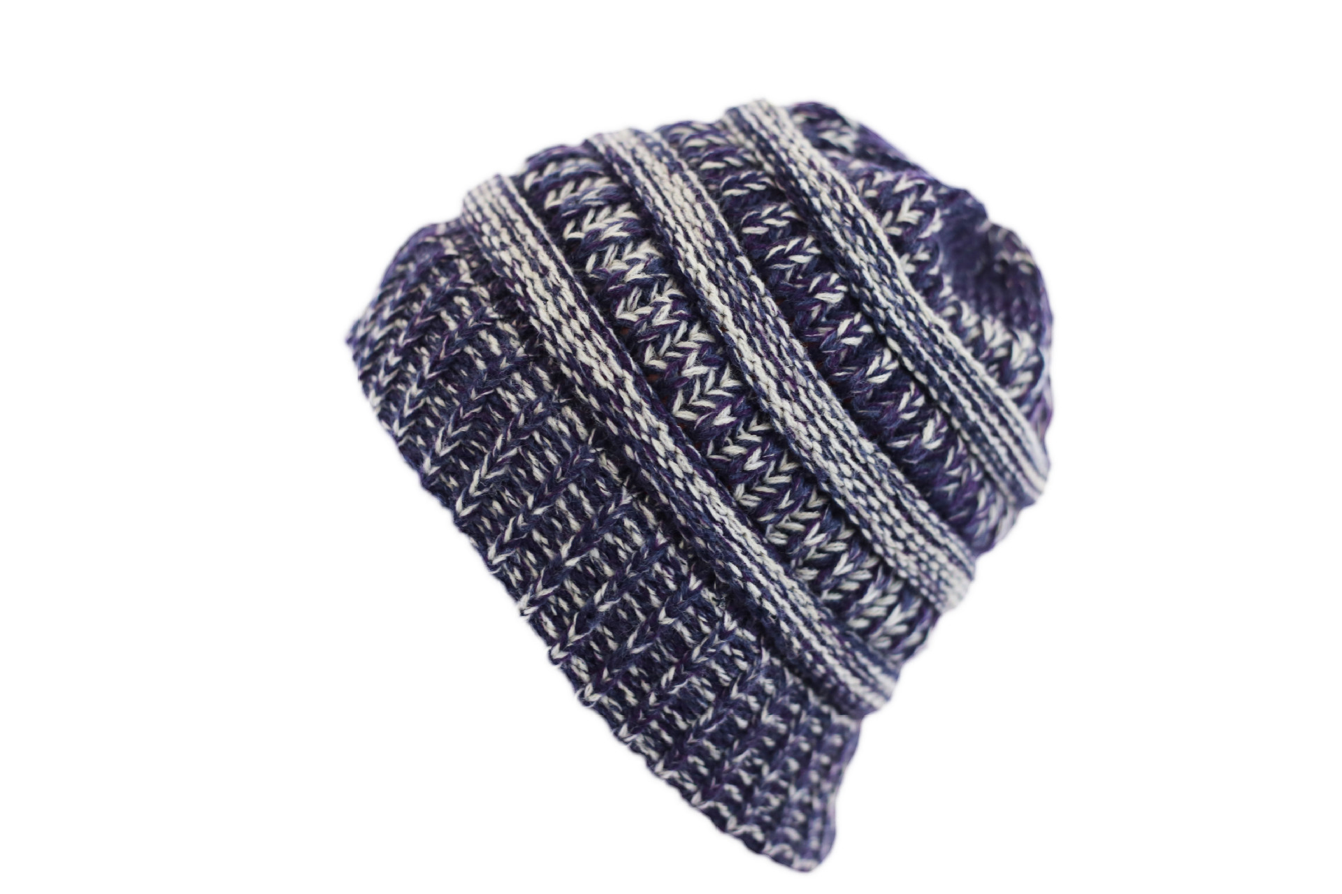 AliExpress EBay Best Seller in Europe and America Mixed Color Colored Thread Adults' Ponytail Wool Knitted Color Topless Hat Factory Direct Sales AliExpress EBay Best Seller in Europe and America Mixed Color Colored Thread Adults' Ponytail Wool Knitted Color Topless Hat Factory Direct Sales