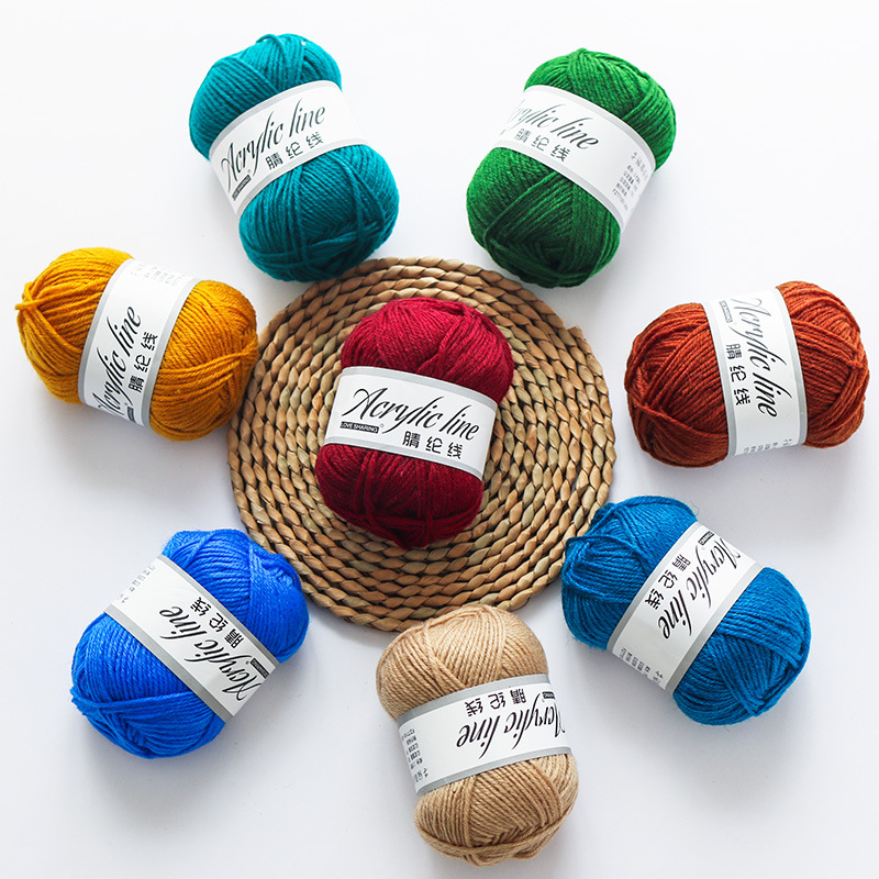 Acrylic Yarn Handmade DIY Doll Wool Crochet Acrylic Wool Shoe Stitching Thread Yarn Factory Wholesale