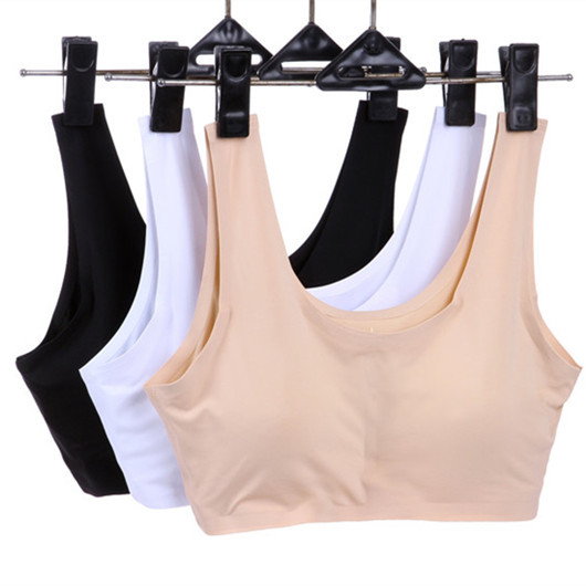 Viscose Fiber Sports Brassiere Solid Seamless Viscose Fiber Yoga Bra Rimless Sports Seamless Bras