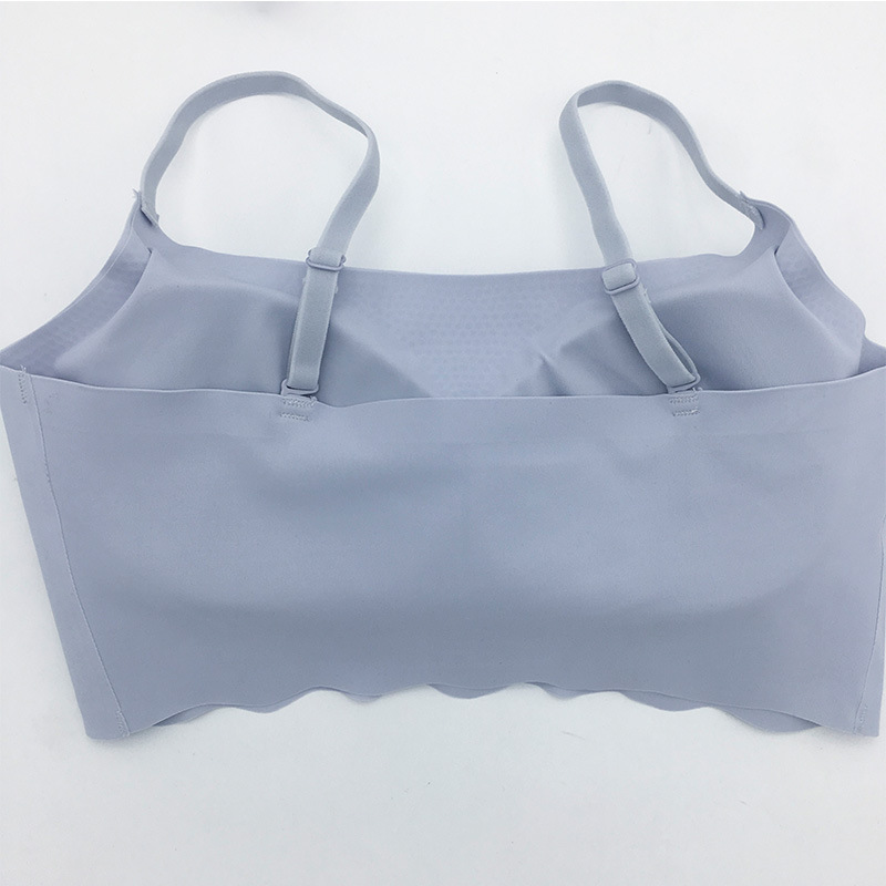 One-Piece Ice Silk Sports Push up Bras Sexy Underwear Wireless Sleep Vest Girl Bra Bra