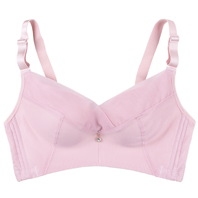 2021 Summer New Wireless Ice Silk Bra Thin Bra Gathered Lace Breathable Underwear Seamless Bras