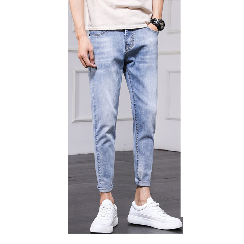 Men&#039;s Jeans 2021 Spring and Autumn New Men&#039;s Slim Fit Skinny Pants Fashion Brand Korean Style Trendy Ankle Length Pants Casual Pants