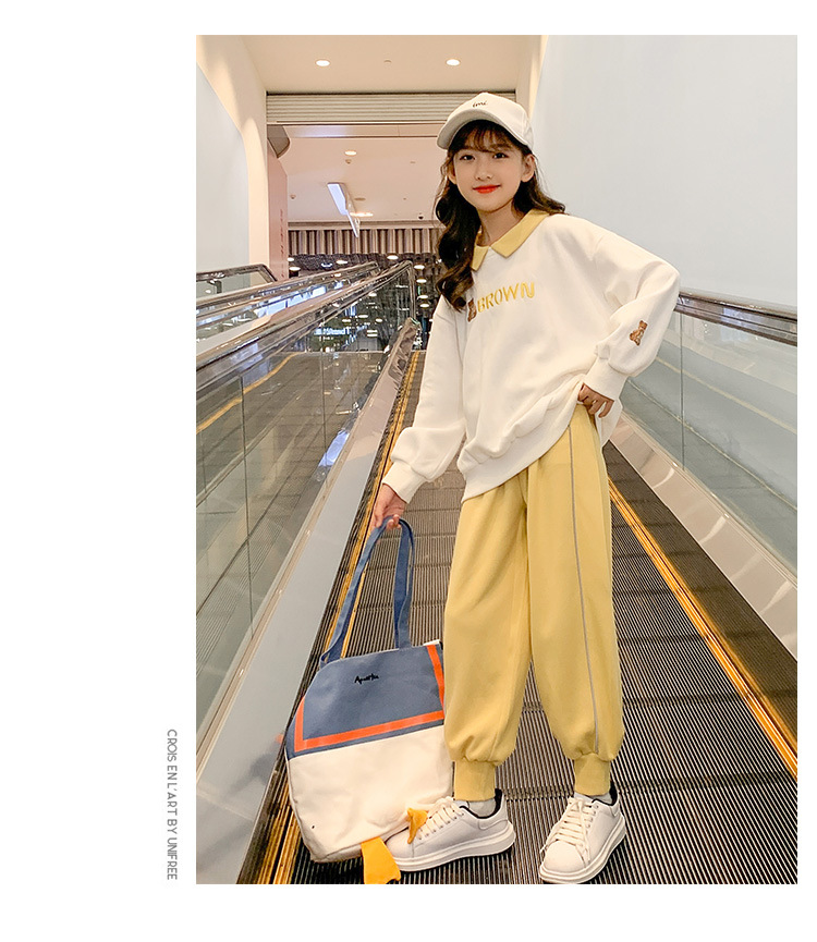 2021 Autumn New Children's Korean-Style Sweater Casual Pants Two-Piece Set for Girls Autumn Sports Suit Fashion 2021 Autumn New Children's Korean-Style Sweater Casual Pants Two-Piece Set for Girls Autumn Sports Suit Fashion