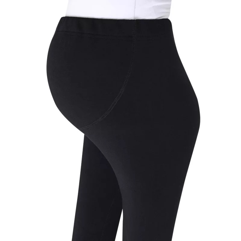 Maternity in autumn and winter with a thick pile of fleece Maternity warm pants large size slim foot Maternity pants seamless