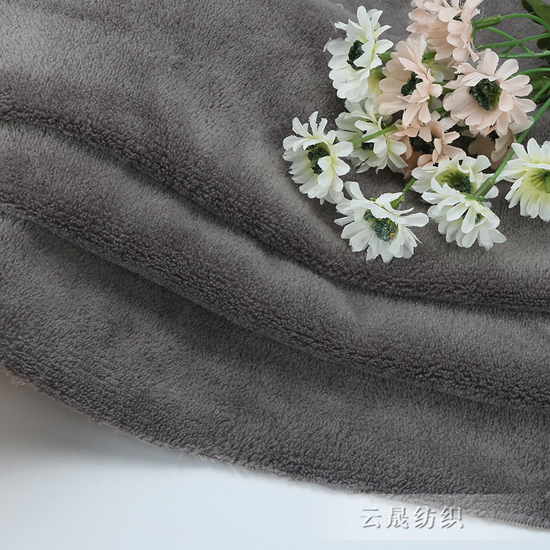 Coral velvet pearl velvet plain warm pants clothing pajamas home textile toy shoes material plush cloth custom