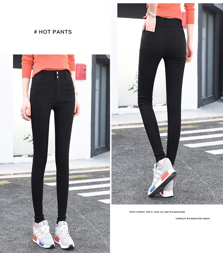 2021 Spring/Summer New Women's Pants Black Leggings Women's Outer Wear Slim Stretch Tappered Pencil Pants plus Size Women's Trousers 2021 Spring/Summer New Women's Pants Black Leggings Women's Outer Wear Slim Stretch Tappered Pencil Pants plus Size Women's Trousers