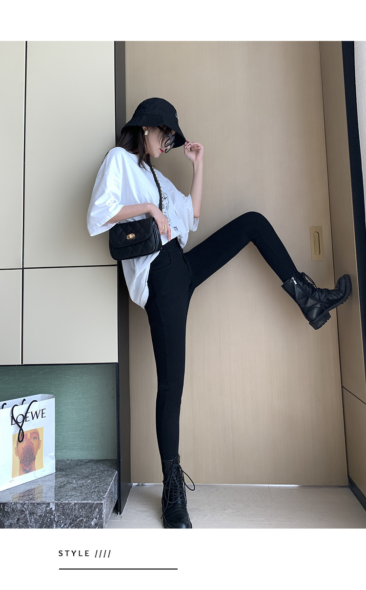 High Waist Leggings Women's Outer Wear Autumn and Winter Kitten Magic Pants Slimming Versatile Small Black Trousers plus Size Tight Pencil Pants