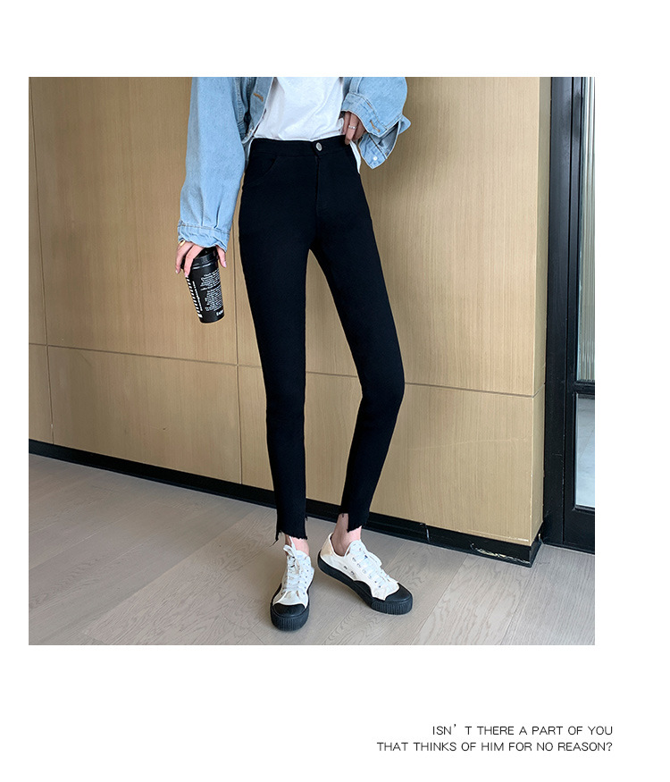 High Waist Leggings Women's Outer Wear Autumn and Winter Kitten Magic Pants Slimming Versatile Small Black Trousers plus Size Tight Pencil Pants