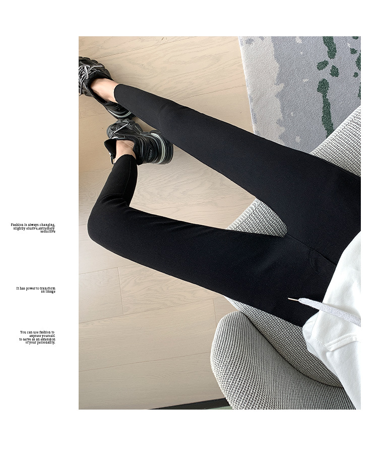 High Waist Leggings Women's Outer Wear Autumn and Winter Kitten Magic Pants Slimming Versatile Small Black Trousers plus Size Tight Pencil Pants