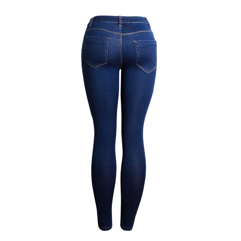 European and American Women's New Waisted Slim - Fit Pants Pencil Pants Pearl Ladies Cowboy Pants Foreign Trade 307