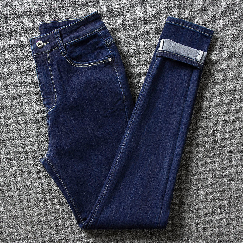 Dark Blue Jeans Women&#039;s Skinny 2022 Spring and Autumn New Slimming High Waist Stretch Skinny Ankle-Length Pants Pencil Pants