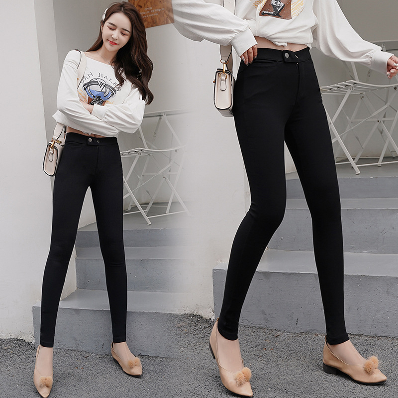 Magical Leggings Women&#039;s Pants Outer Wear plus-Sized plus Size Spring and Autumn New Black Trousers Tappered Pencil Pants